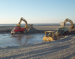 Restoring the coastline after Hurrican Ike. Hurricane Erosion